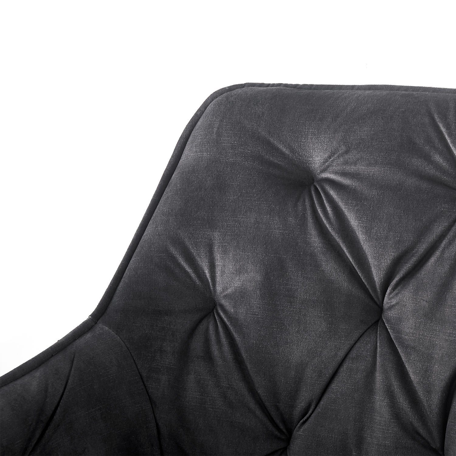 Drehstuhl DIETER 2er Set – Drehbarer Polsterstuhl mit Knopfsteppung & Metallgestell | B&D home
