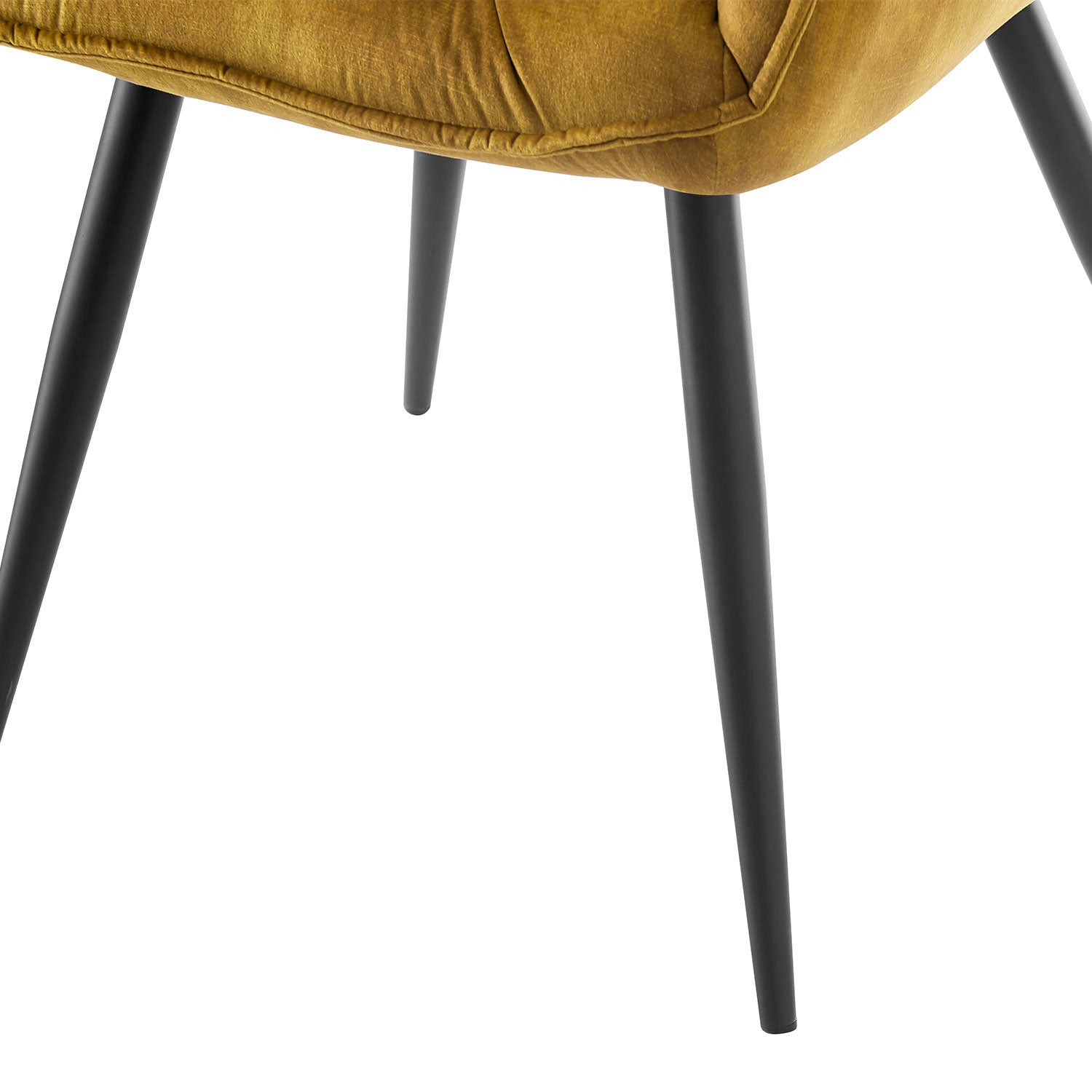 Drehstuhl DIETER 2er Set – Drehbarer Polsterstuhl mit Knopfsteppung & Metallgestell | B&D home