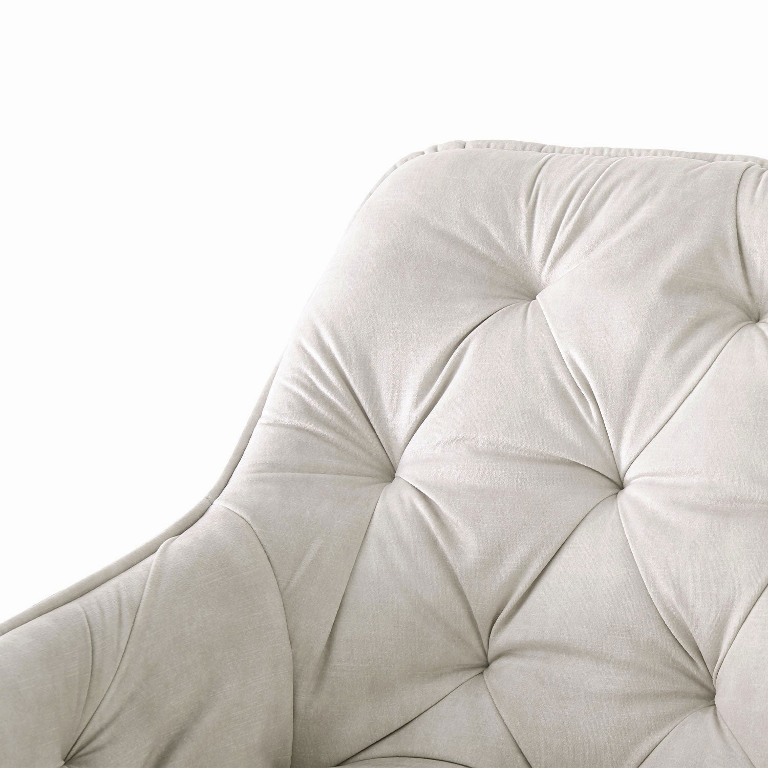 Drehstuhl DIETER 2er Set – Drehbarer Polsterstuhl mit Knopfsteppung & Metallgestell | B&D home