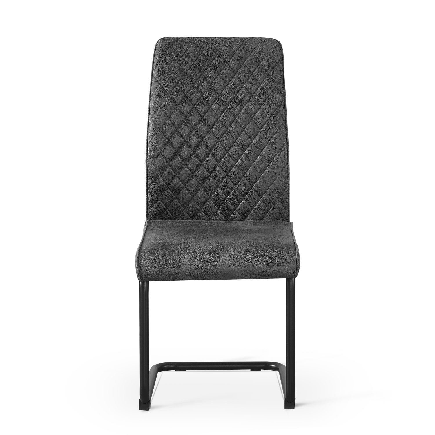 Esszimmerstühle 2er Set THEO – Schwingstuhl mit Steppdesign & Kunstlederbezug | B&D home