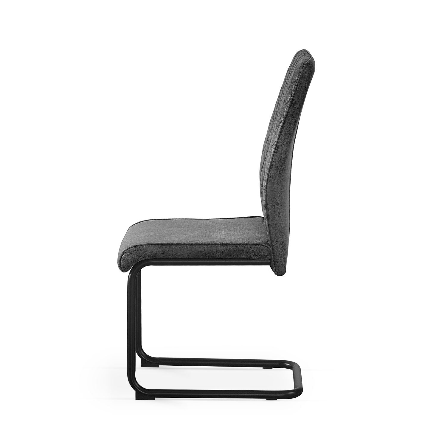 Esszimmerstühle 2er Set THEO – Schwingstuhl mit Steppdesign & Kunstlederbezug | B&D home