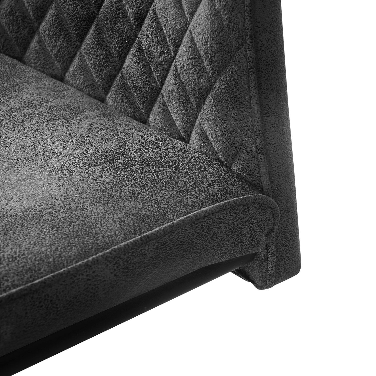 Esszimmerstühle 2er Set THEO – Schwingstuhl mit Steppdesign & Kunstlederbezug | B&D home