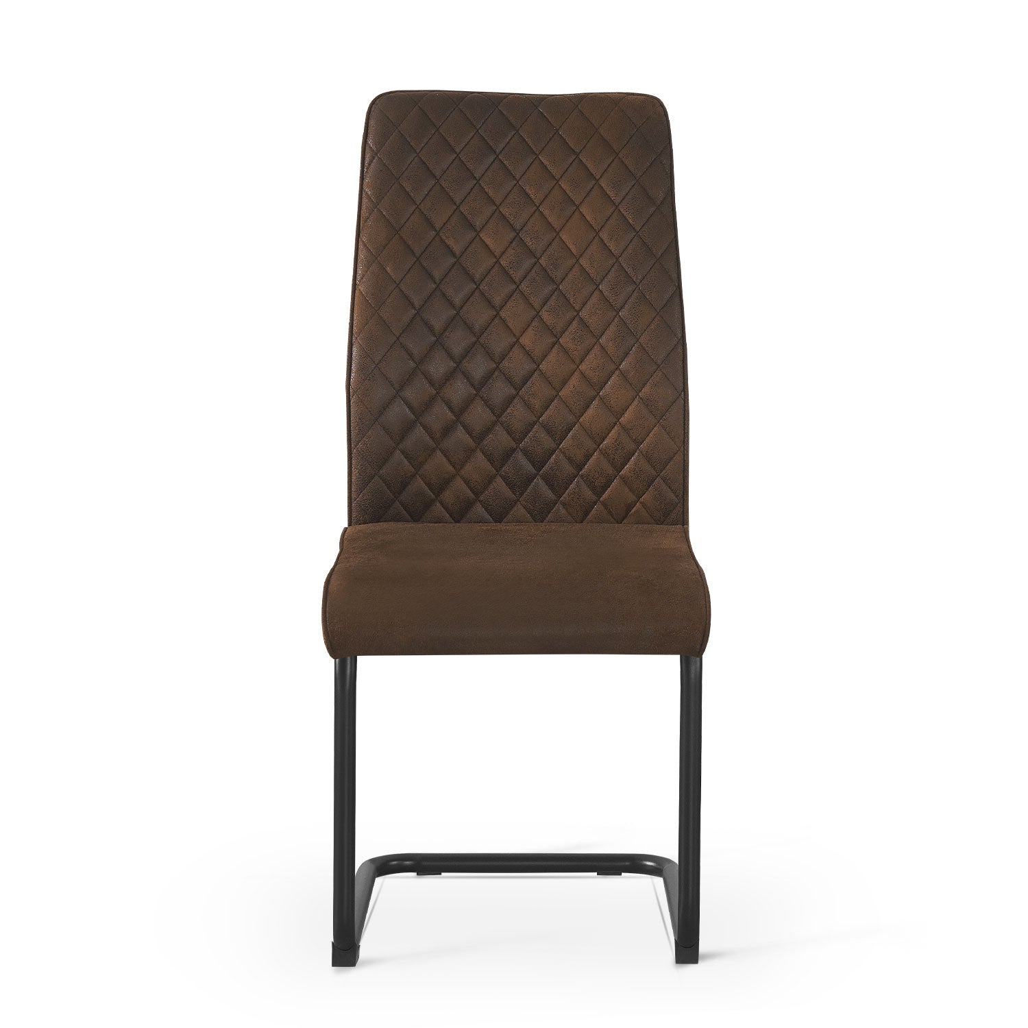 Esszimmerstühle 2er Set THEO – Schwingstuhl mit Steppdesign & Kunstlederbezug | B&D home