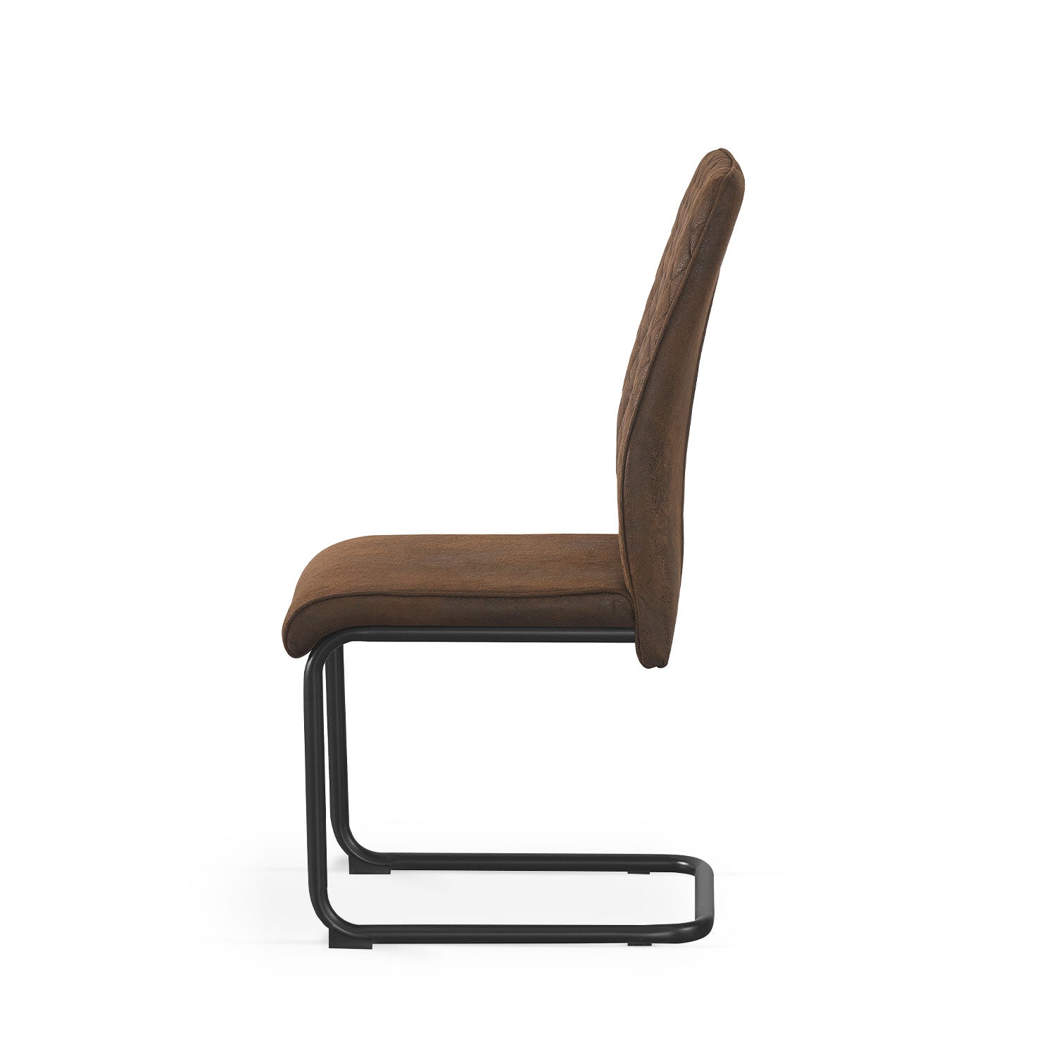 Esszimmerstühle 2er Set THEO – Schwingstuhl mit Steppdesign & Kunstlederbezug | B&D home