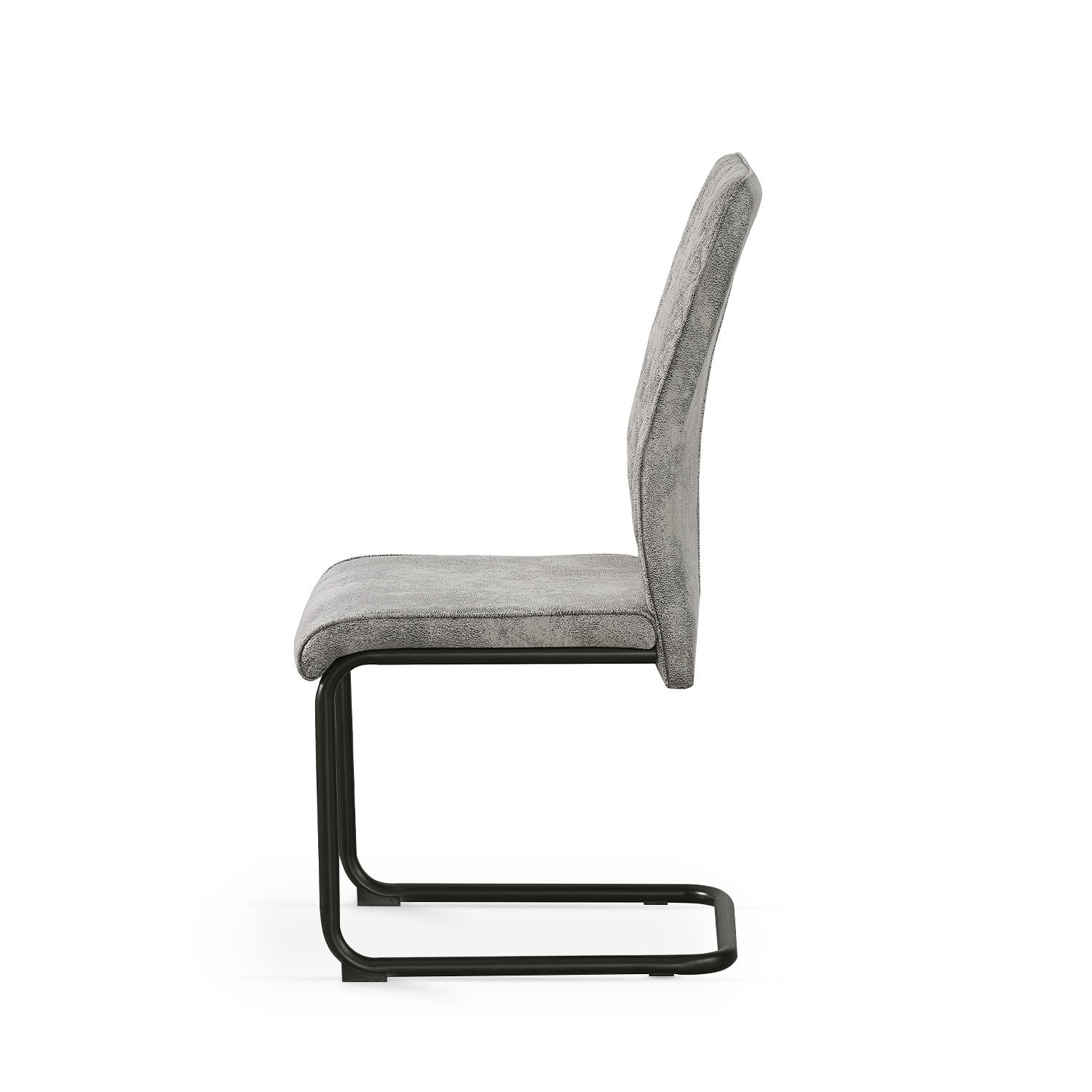 Esszimmerstühle 2er Set THEO – Schwingstuhl mit Steppdesign & Kunstlederbezug | B&D home