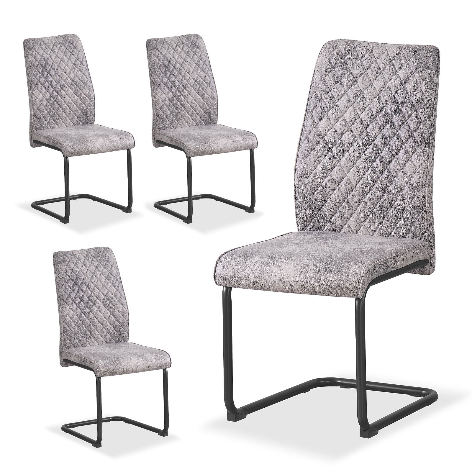 C-Ware Esszimmerstuhl THEO, 4er Set, Grau (ungeprüfte Retoure) | komfortabel & stilvoll | B&D home