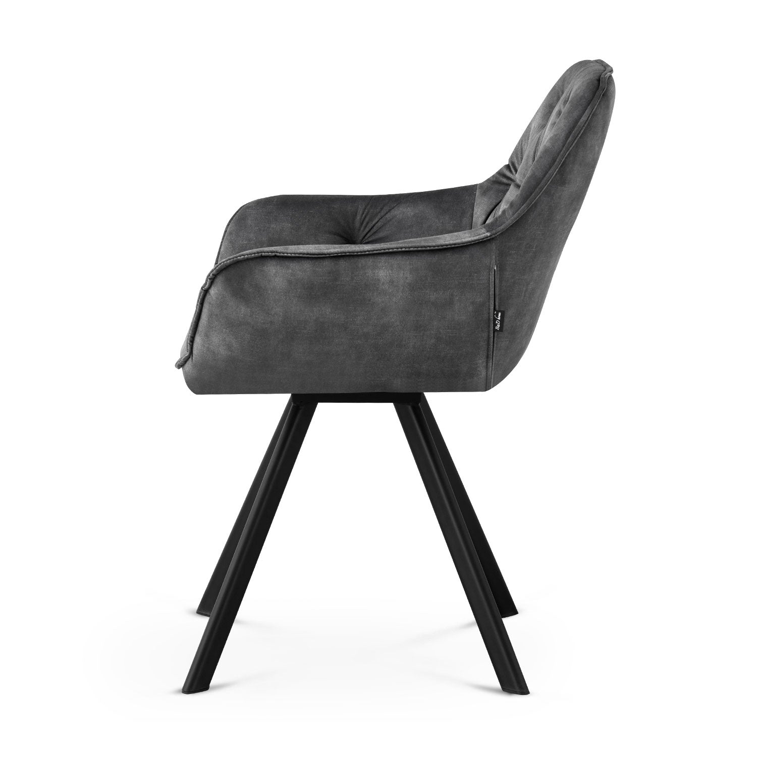 B-Ware Esszimmerstuhl DIETER, 2er Set, drehbar, Anthrazit | komfortabel & stilvoll | B&D home