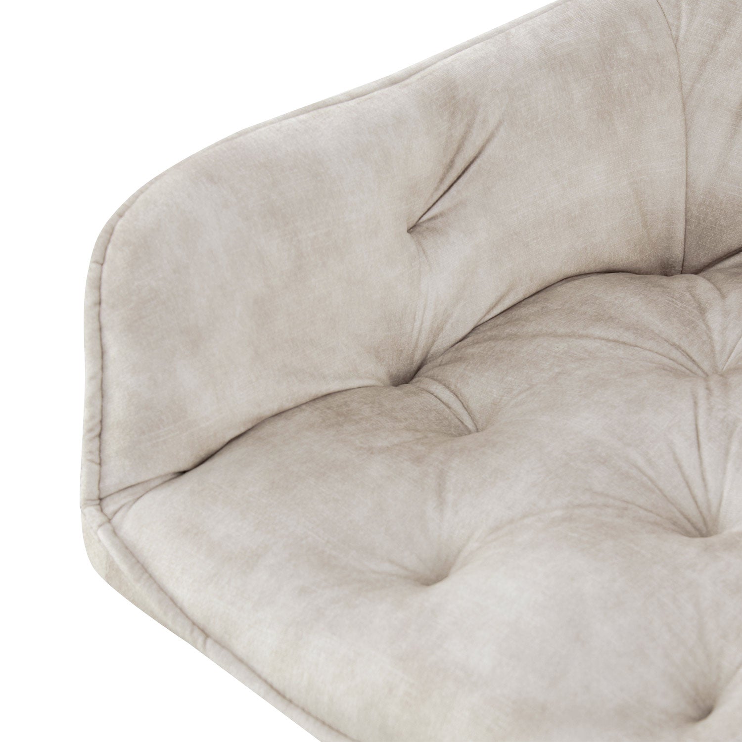 Drehstuhl DIETER 2er Set – Drehbarer Polsterstuhl mit Knopfsteppung & Metallgestell | B&D home