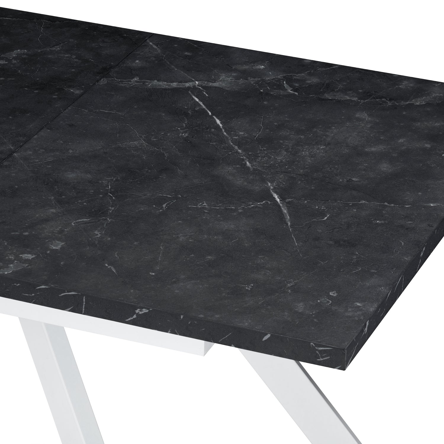 B-Ware Esstisch SVEN, Marmor-Schwarz | praktisch & modern | B&D home