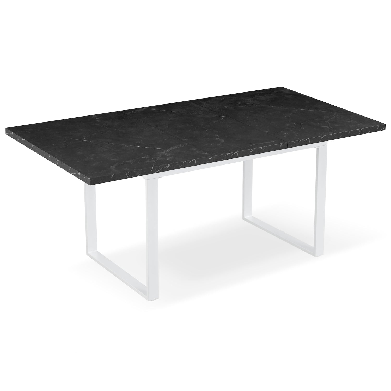 B-Ware Ausziehtisch LEVIN, Marmor-Schwarz | praktisch & modern | B&D home