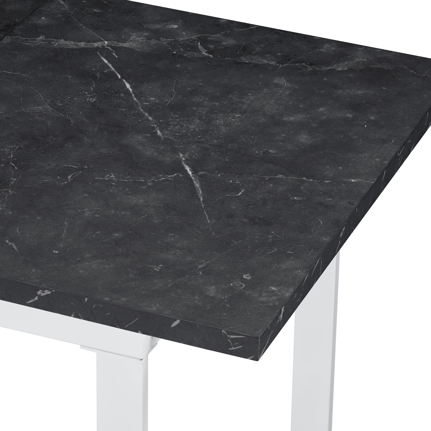 B-Ware Ausziehtisch LEVIN, Marmor-Schwarz | praktisch & modern | B&D home