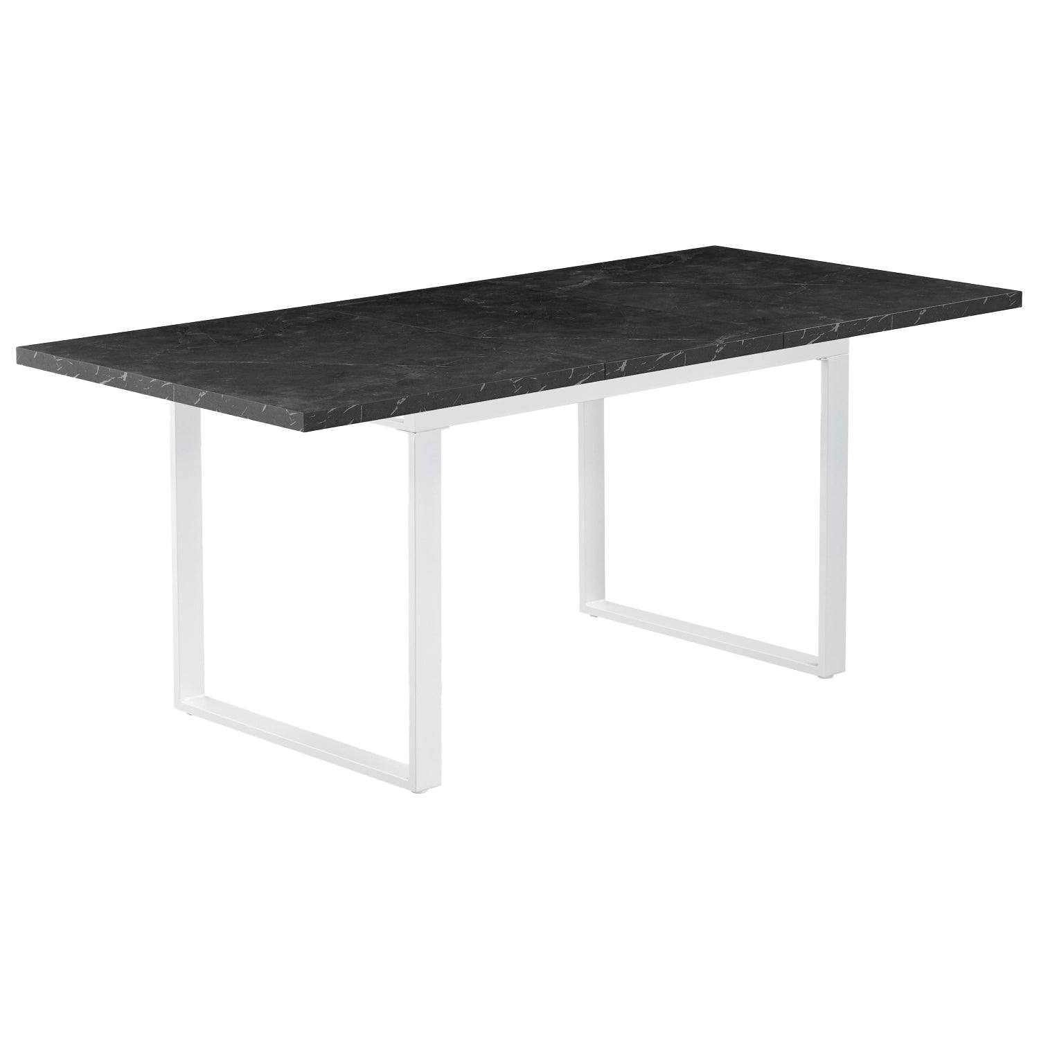 B-Ware Ausziehtisch LEVIN, Marmor-Schwarz | praktisch & modern | B&D home