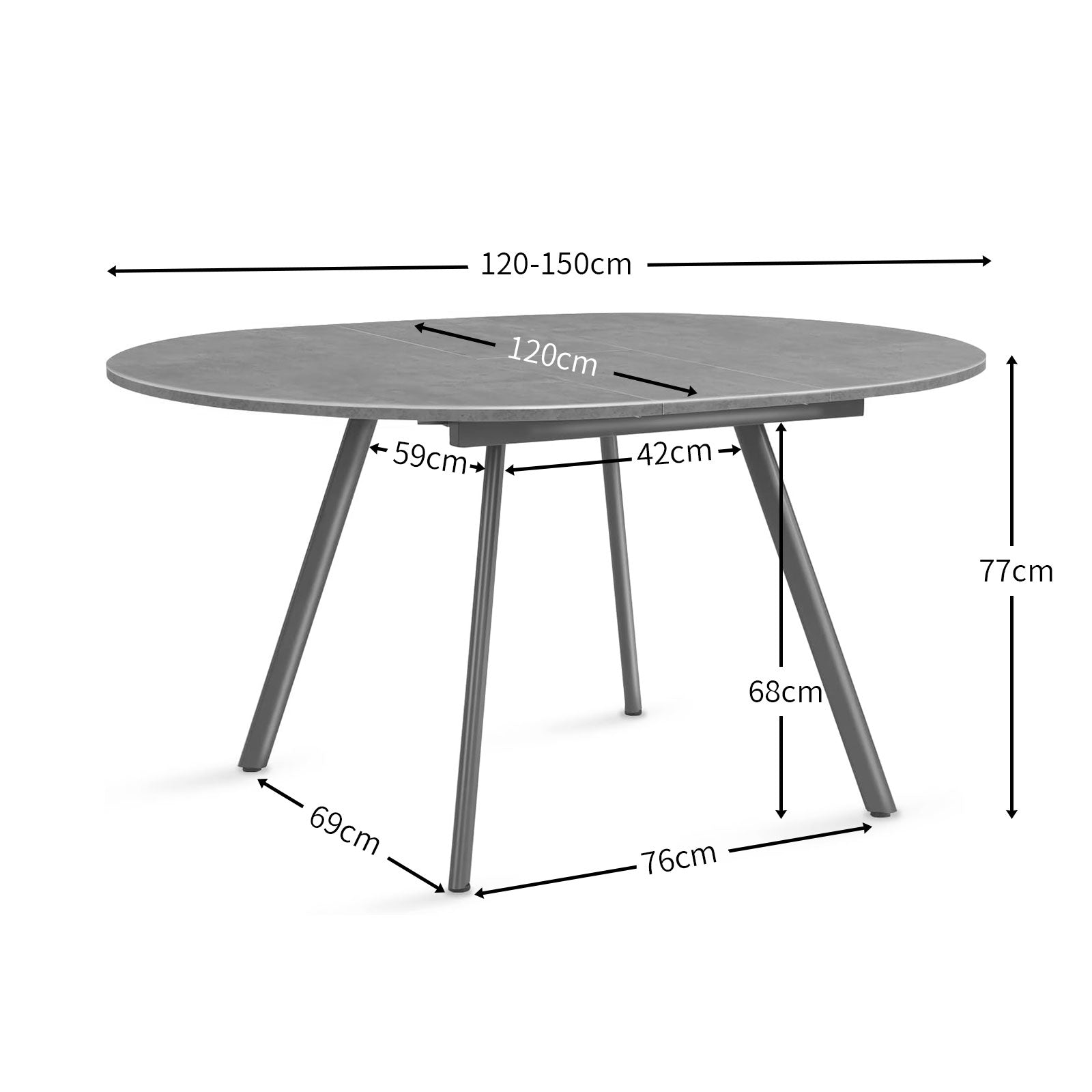 B-Ware Ausziehtisch TILL, Rund, Wildeiche | praktisch & modern | B&D home