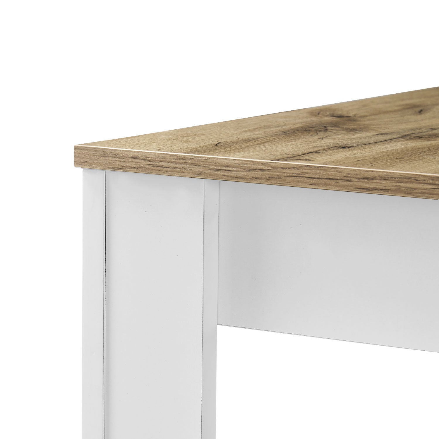 B-Ware Esstisch LIVIUS, 80-120x60cm Eiche-Weiß | praktisch & modern | B&D home