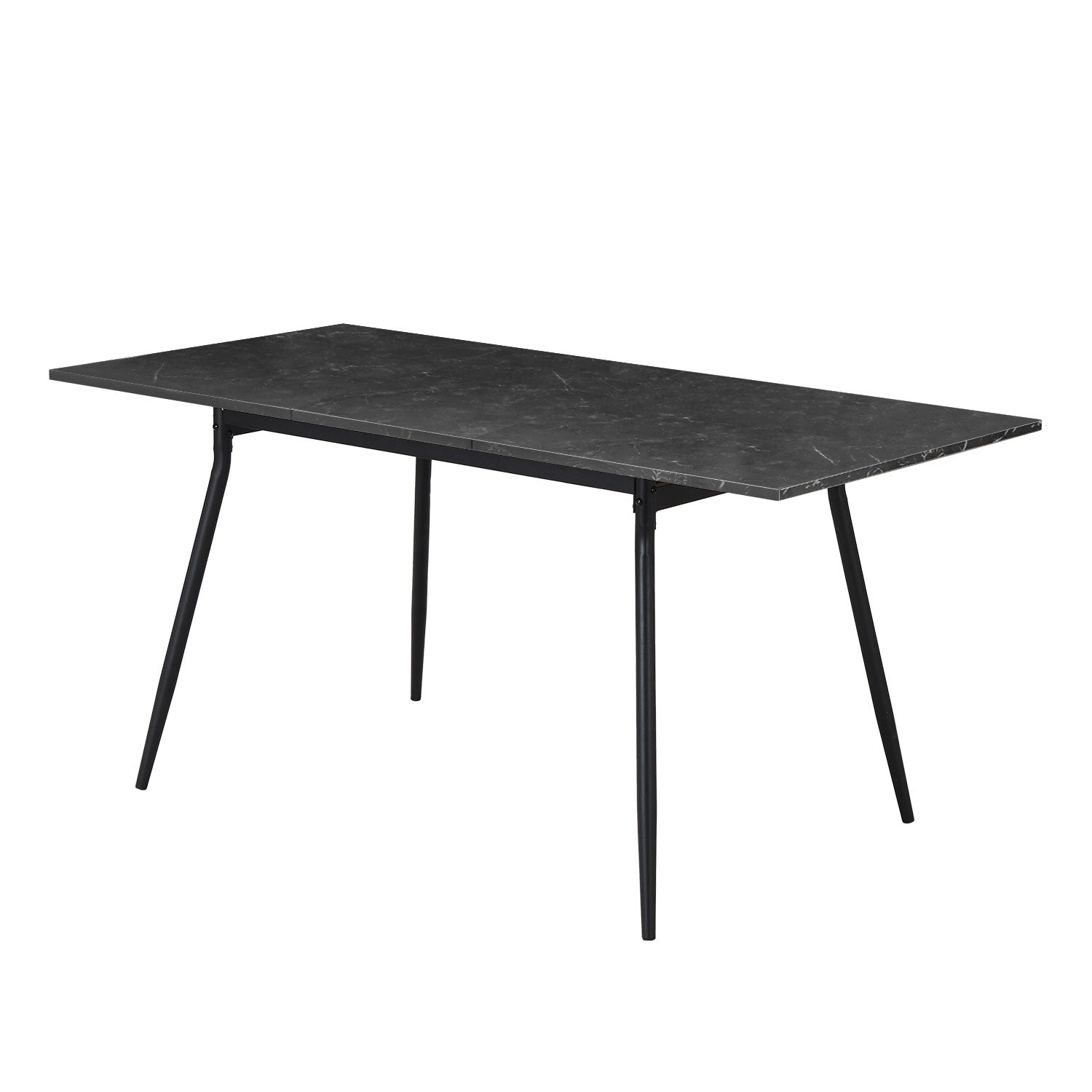B-Ware Esstisch LIO, 120-160cm Marmor-Schwarz | praktisch & modern | B&D home