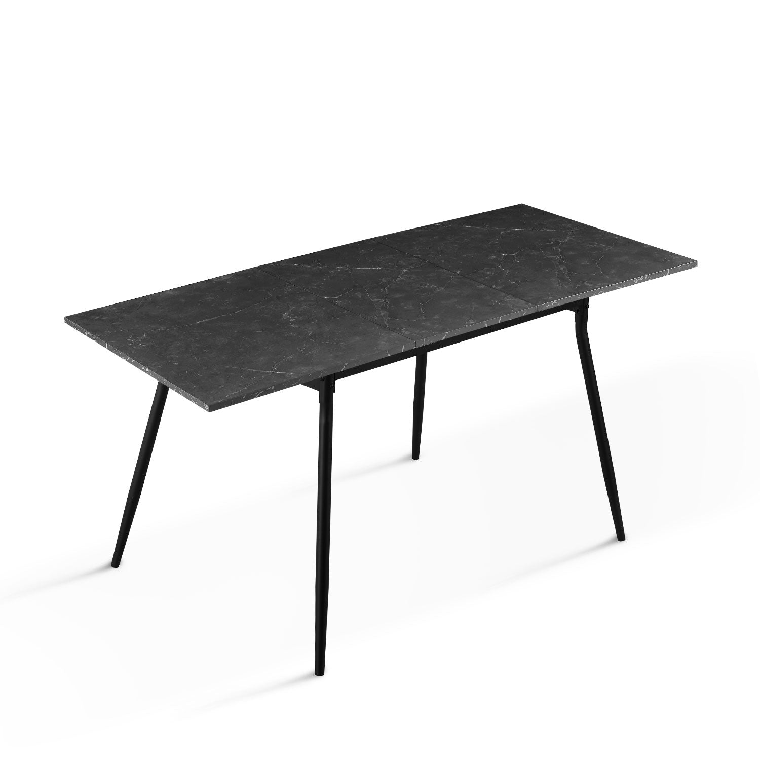B-Ware Esstisch LIO, 120-160cm Marmor-Schwarz | praktisch & modern | B&D home