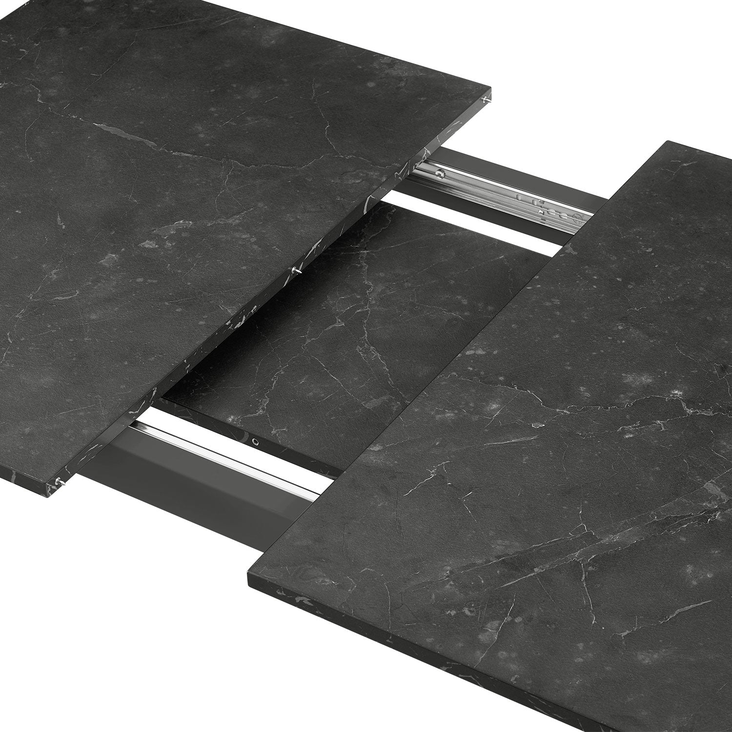 B-Ware Esstisch PIUS, 120-160cm Marmor-Schwarz | praktisch & modern | B&D home