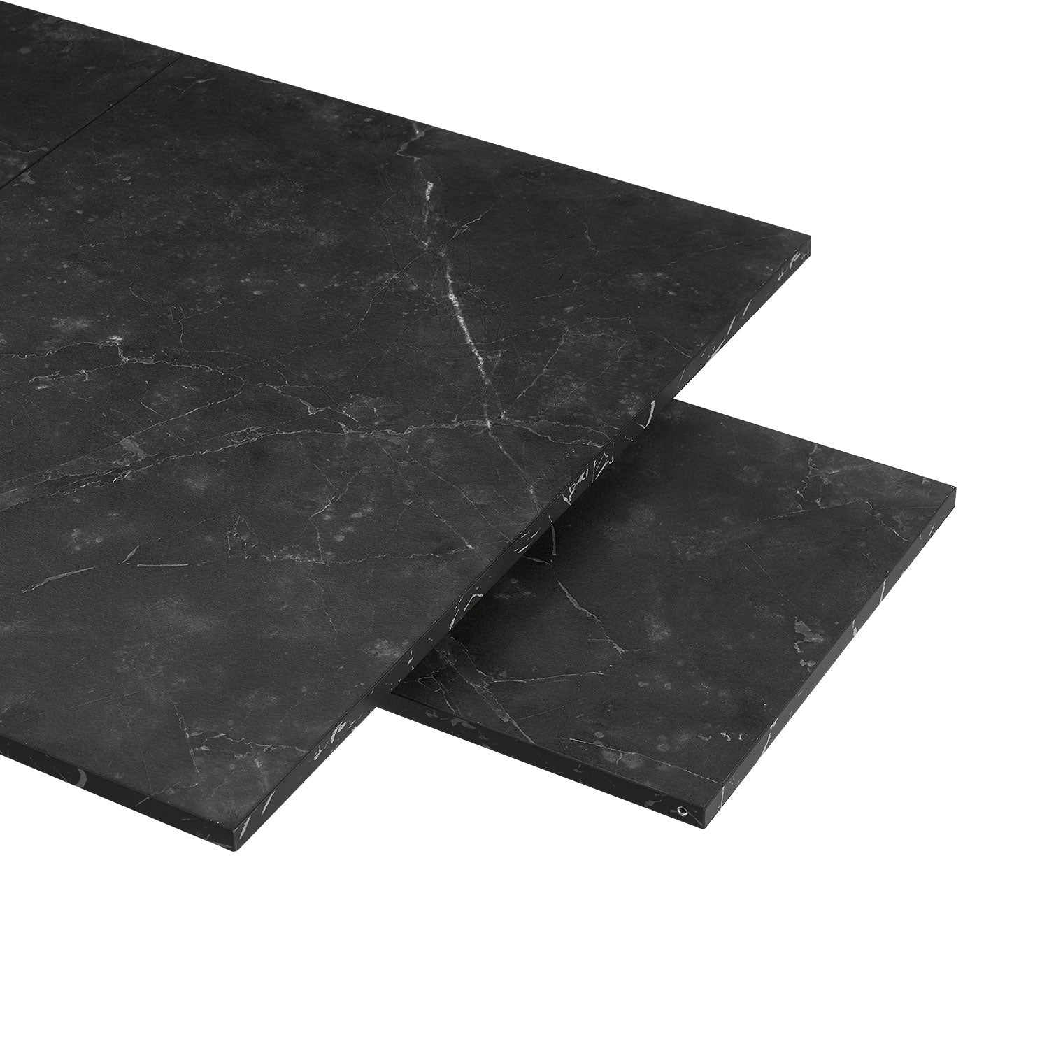 B-Ware Esstisch PIUS, 120-160cm Marmor-Schwarz | praktisch & modern | B&D home