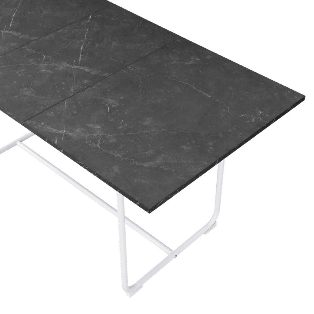 B-Ware Esstisch PIUS, 120-160cm Marmor-Schwarz | praktisch & modern | B&D home