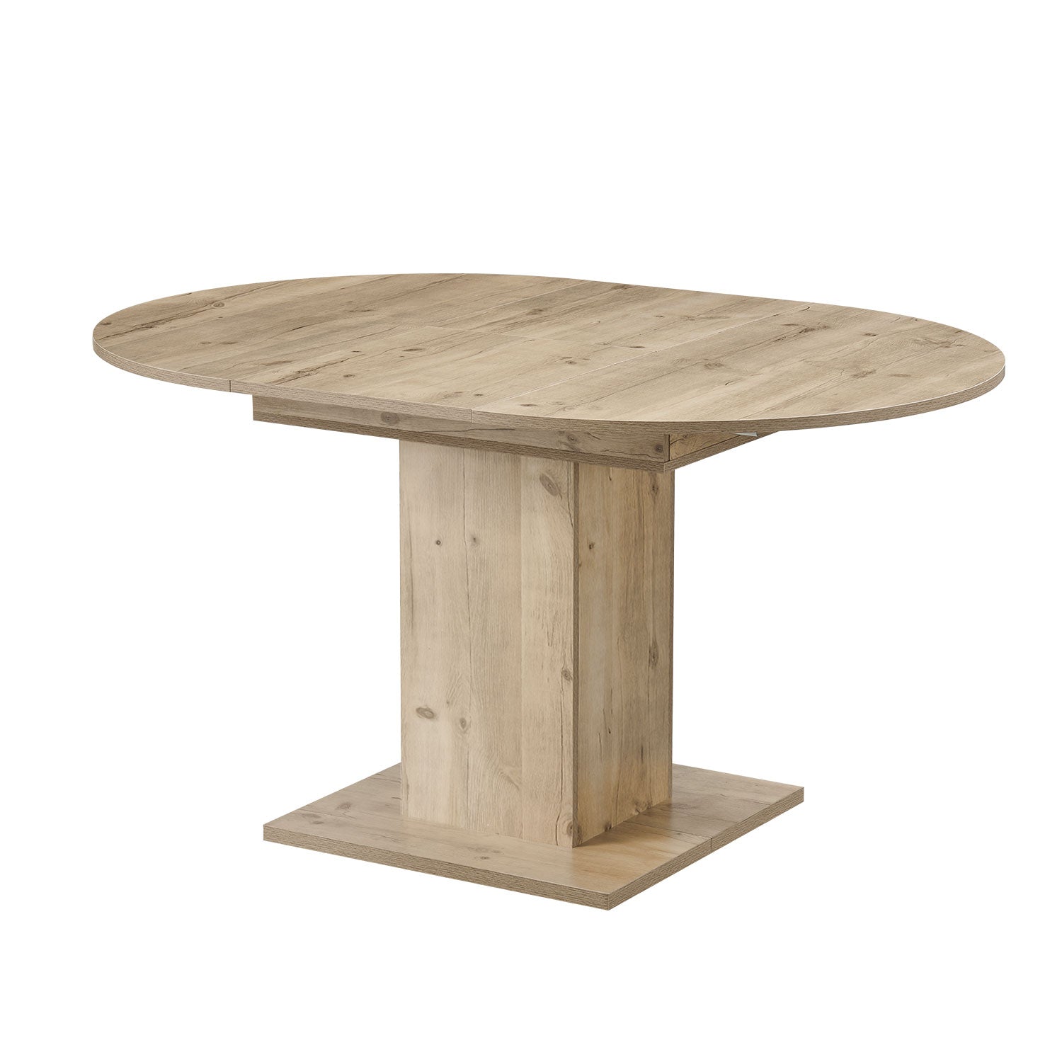 B-Ware Esstisch WIM, rund, 100-140x100cm Sandeiche | praktisch & modern | B&D home