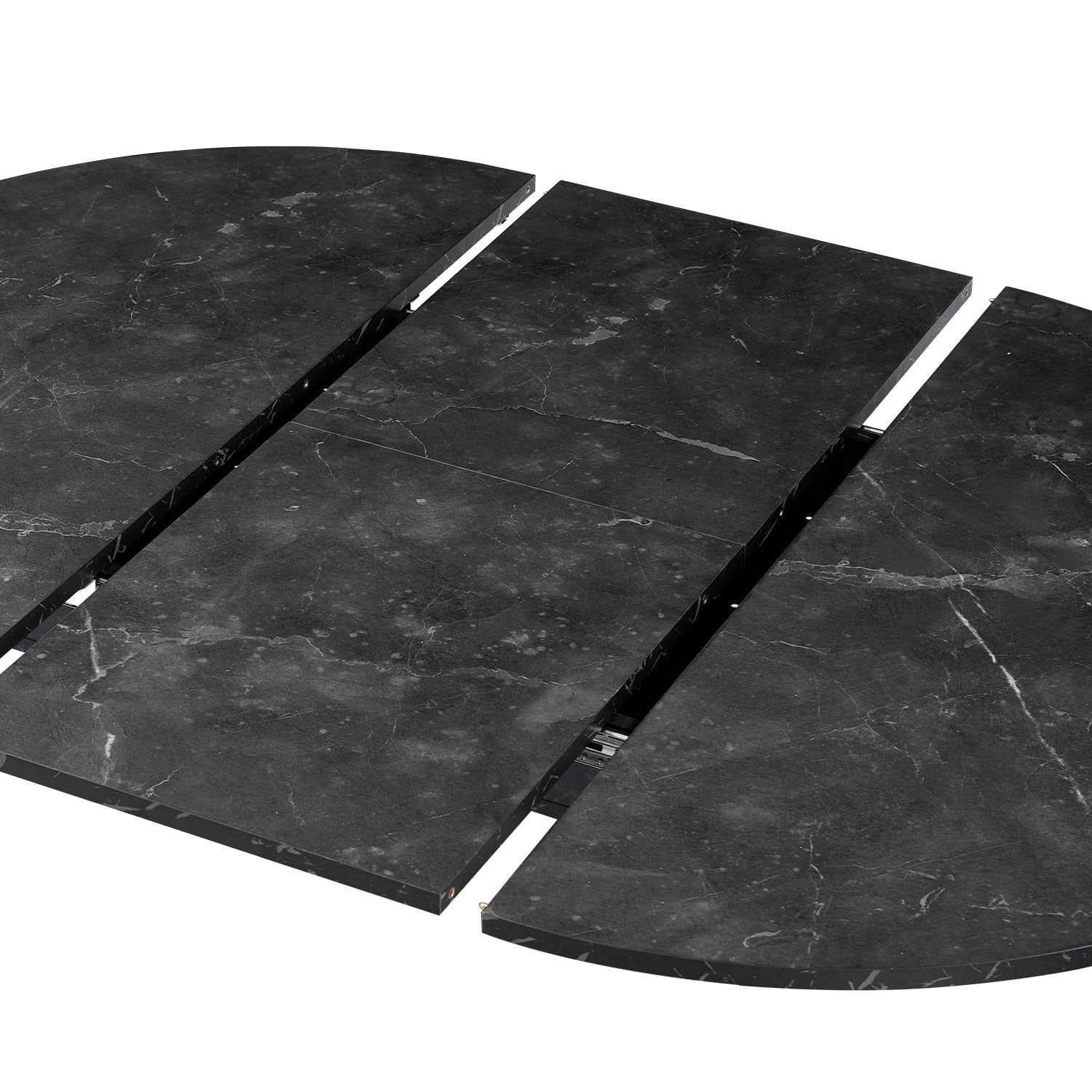 B-Ware Ausziehtisch TILL, Rund, Marmor Schwarz | praktisch & modern | B&D home