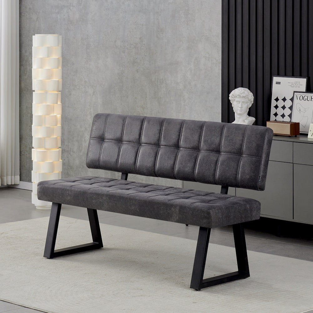 Sitzbank SIGFRID – Esszimmerbank mit Rückenlehne & Metallgestell | B&D home