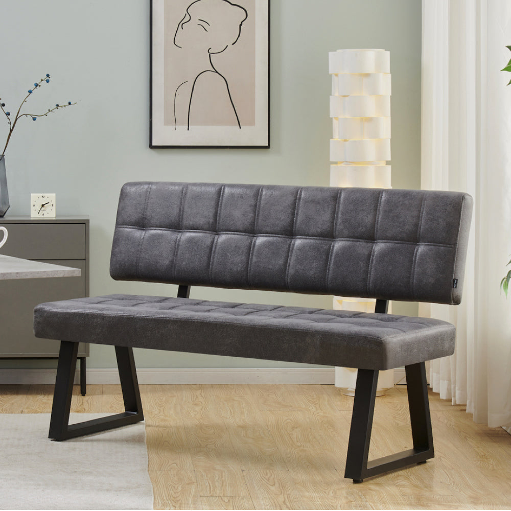 Sitzbank SIGFRID – Esszimmerbank mit Rückenlehne & Metallgestell | B&D home