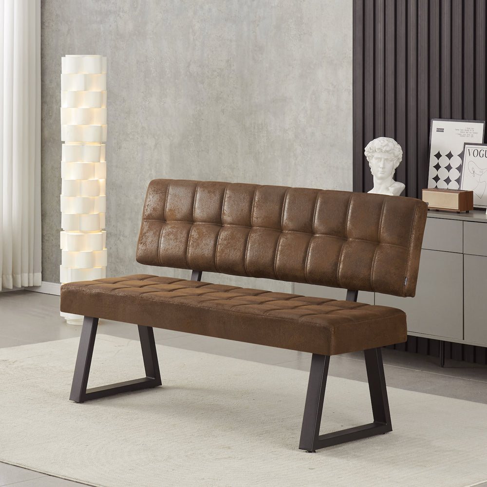 Sitzbank SIGFRID – Esszimmerbank mit Rückenlehne & Metallgestell | B&D home