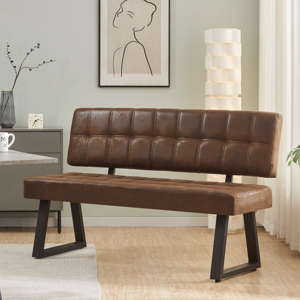 Sitzbank SIGFRID – Esszimmerbank mit Rückenlehne & Metallgestell | B&D home