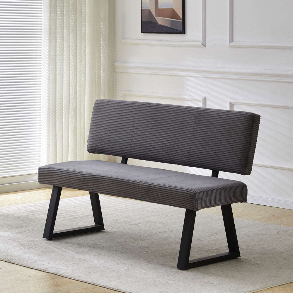Sitzbank SIGFRID – Esszimmerbank mit Rückenlehne & Metallgestell | B&D home