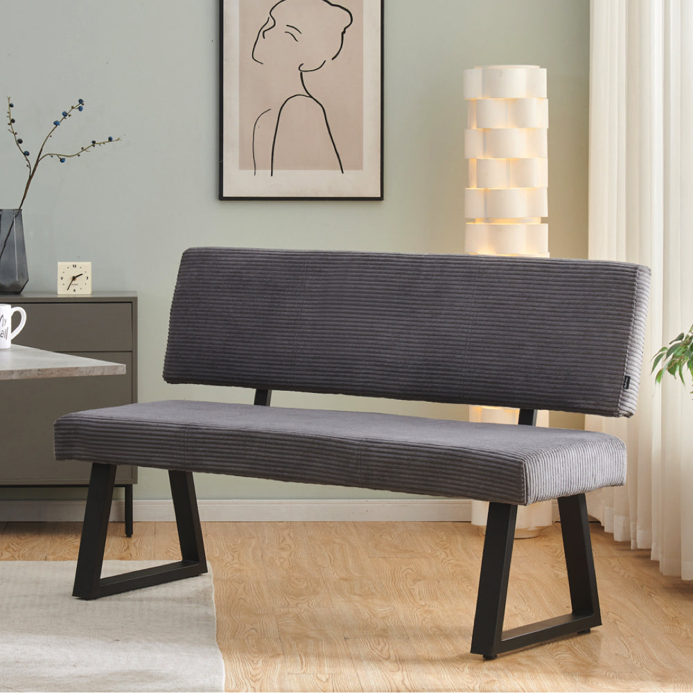 Sitzbank SIGFRID – Esszimmerbank mit Rückenlehne & Metallgestell | B&D home