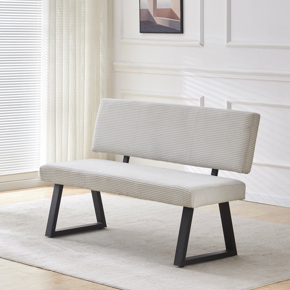 Sitzbank SIGFRID – Esszimmerbank mit Rückenlehne & Metallgestell | B&D home