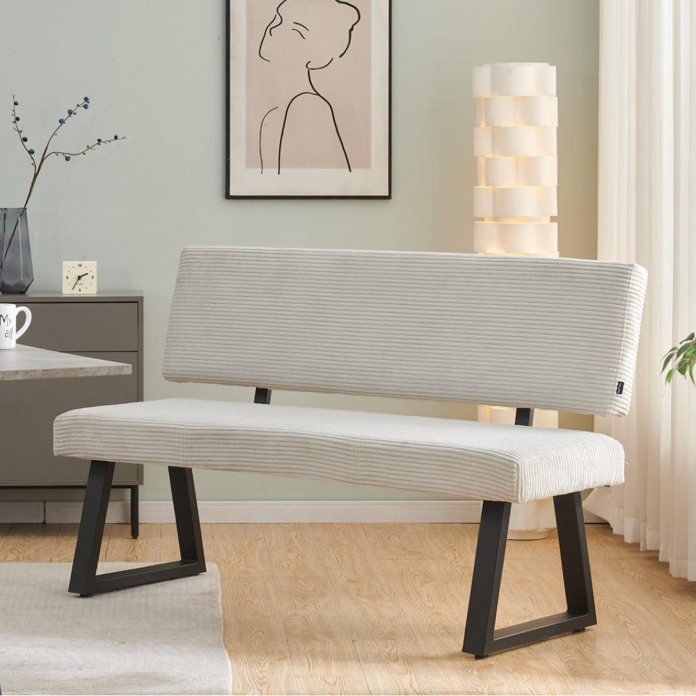 Sitzbank SIGFRID – Esszimmerbank mit Rückenlehne & Metallgestell | B&D home