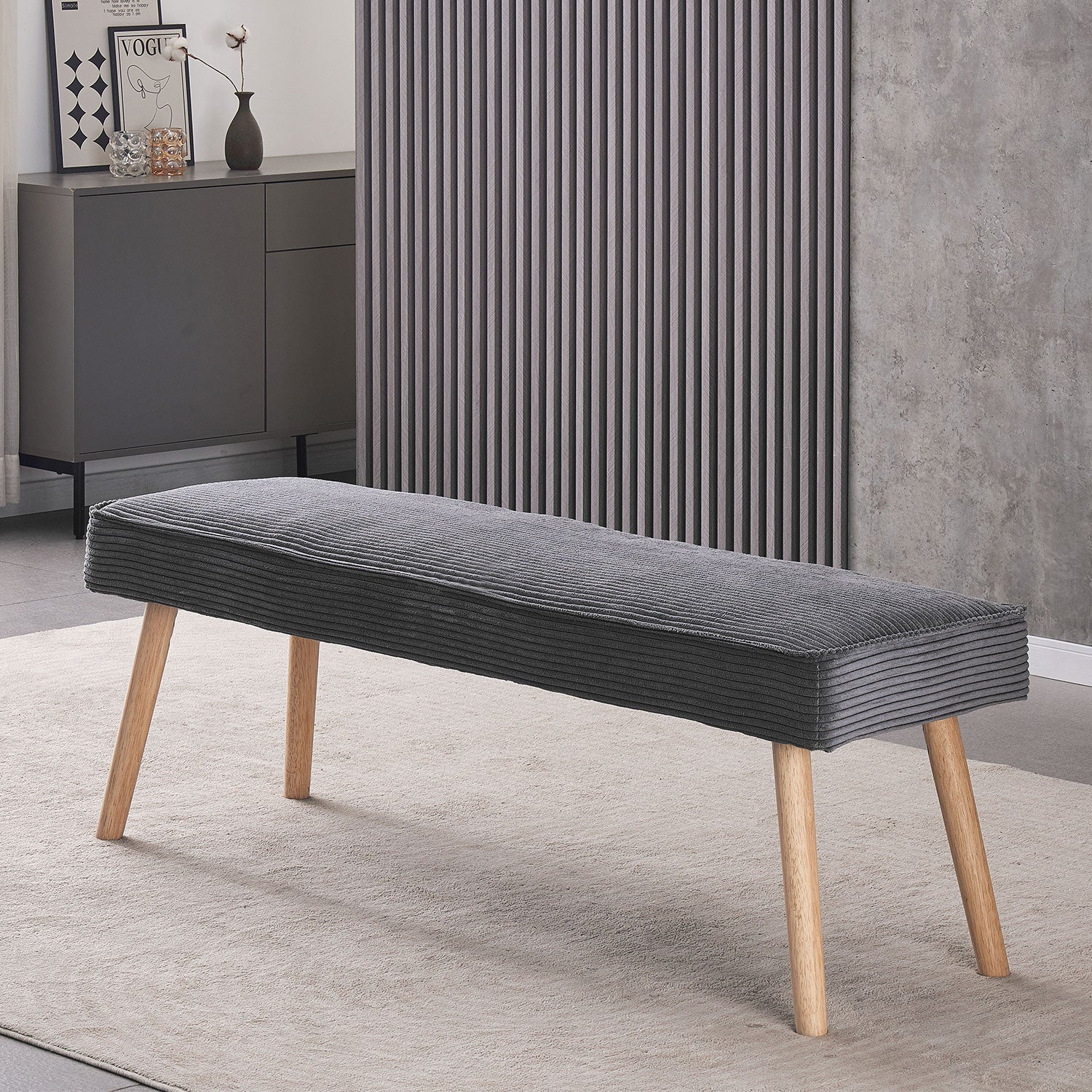 B-Ware Sitzbank EMIL, Anthrazit, 140cm | praktisch & modern | B&D home