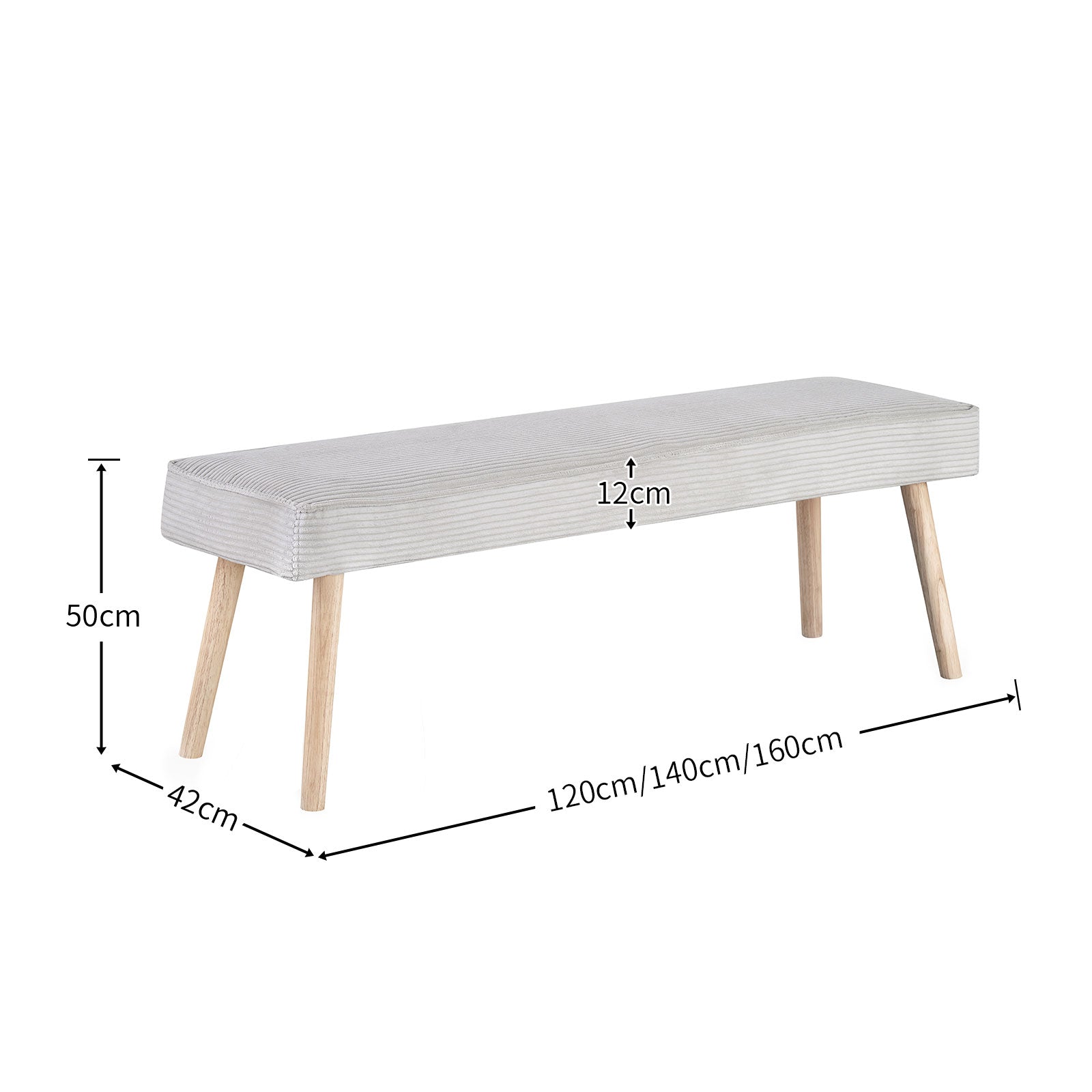 B-Ware Sitzbank EMIL, Grau, 160cm | praktisch & modern | B&D home