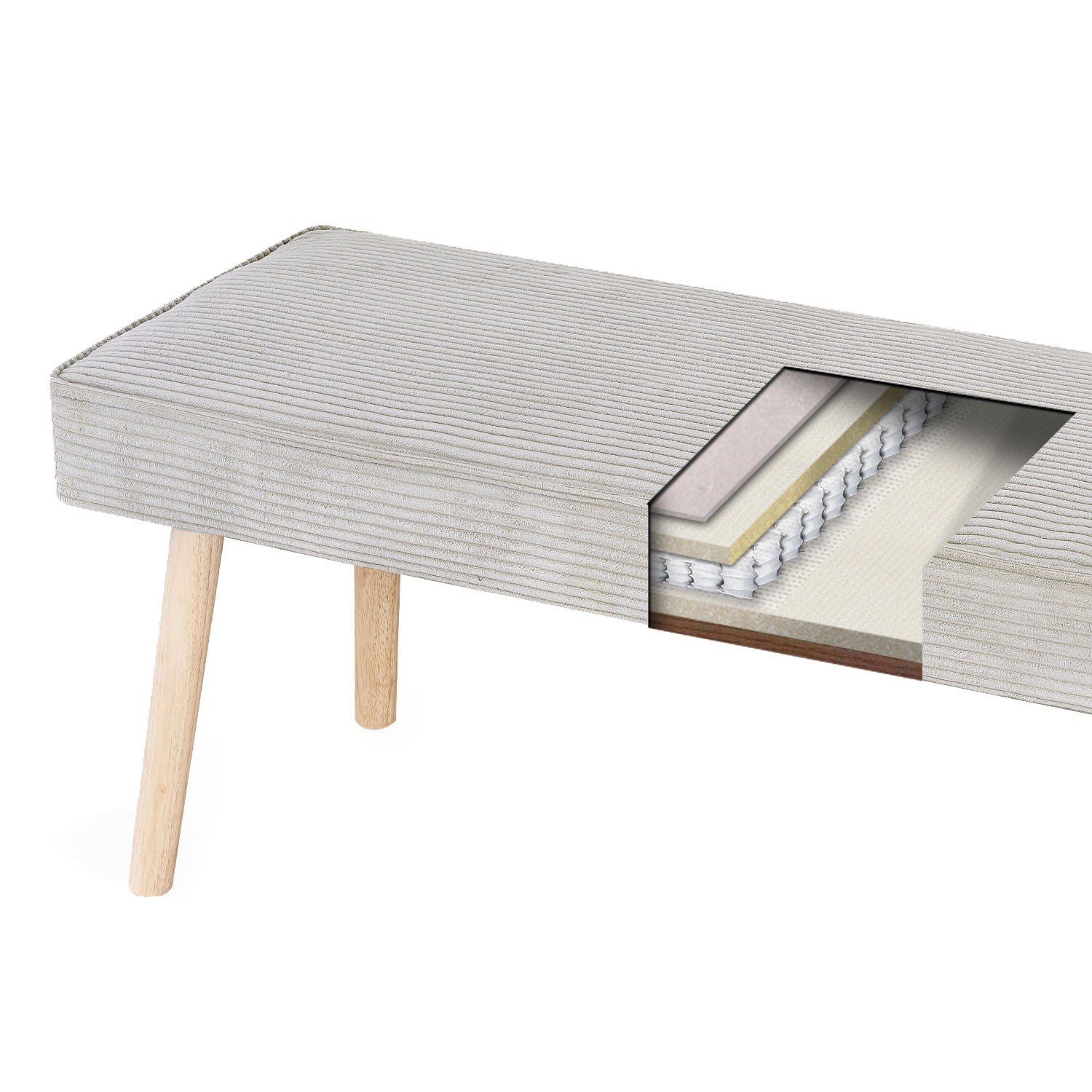 B-Ware Sitzbank EMIL, Grau, 140cm | praktisch & modern | B&D home