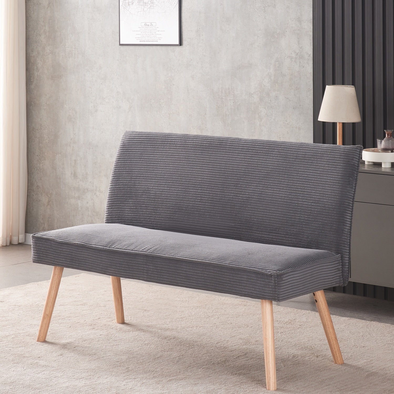 B-Ware Sitzbank PAUL, Anthrazit, 140cm | praktisch & modern | B&D home