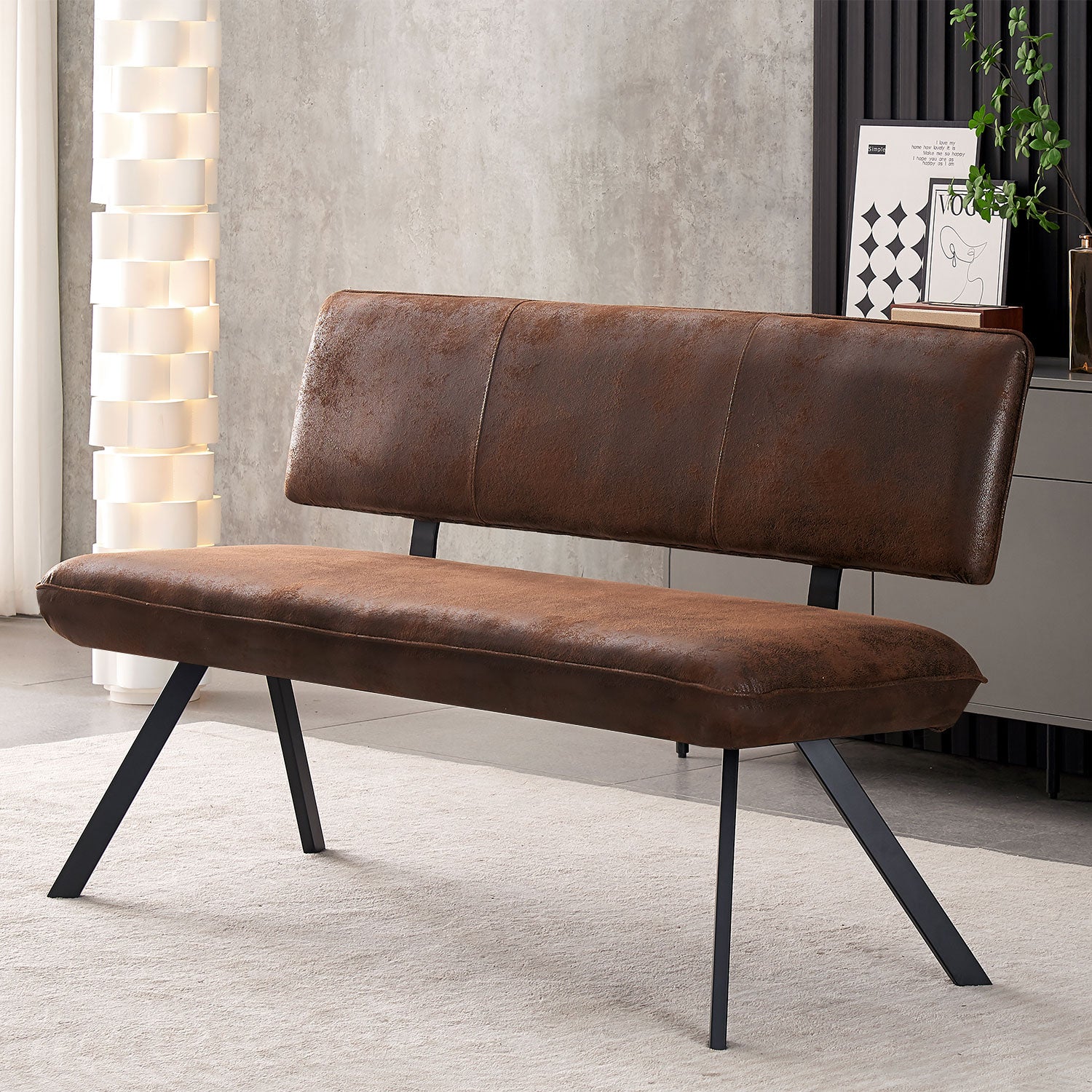 B-Ware Sitzbank JUNA, Braun, 160cm | praktisch & modern | B&D home