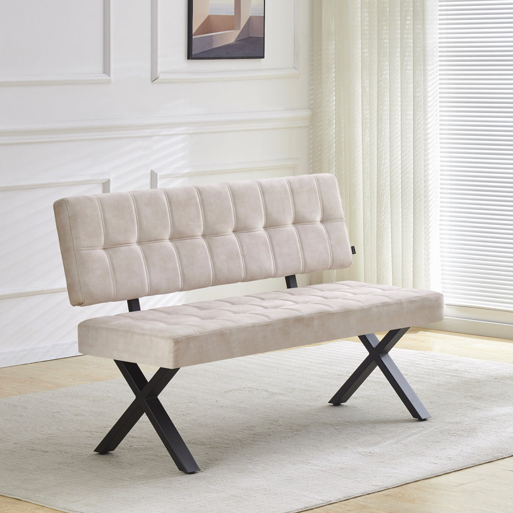 B-Ware Sitzbank KAREN, Grau, 140cm