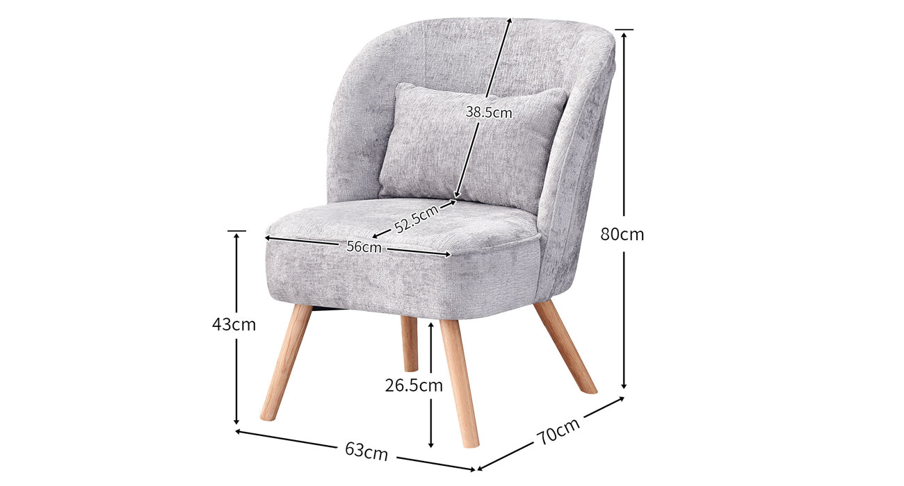 Maßbild für Wohnzimmerstuhl YOYO | praktisch & modern | B&D home
