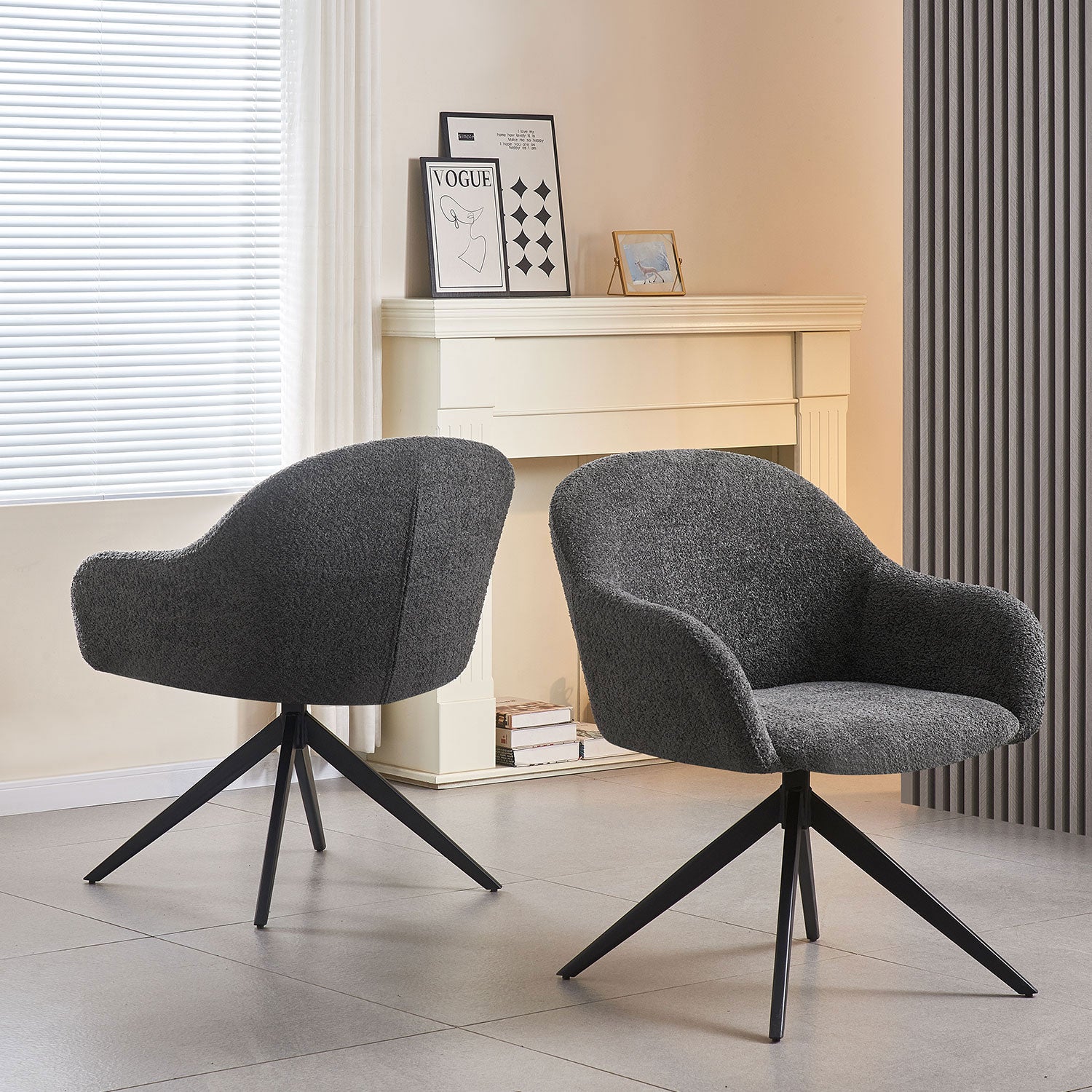 B-Ware Wohnzimmerstuhl LENA, Anthrazit | praktisch & modern | B&D home