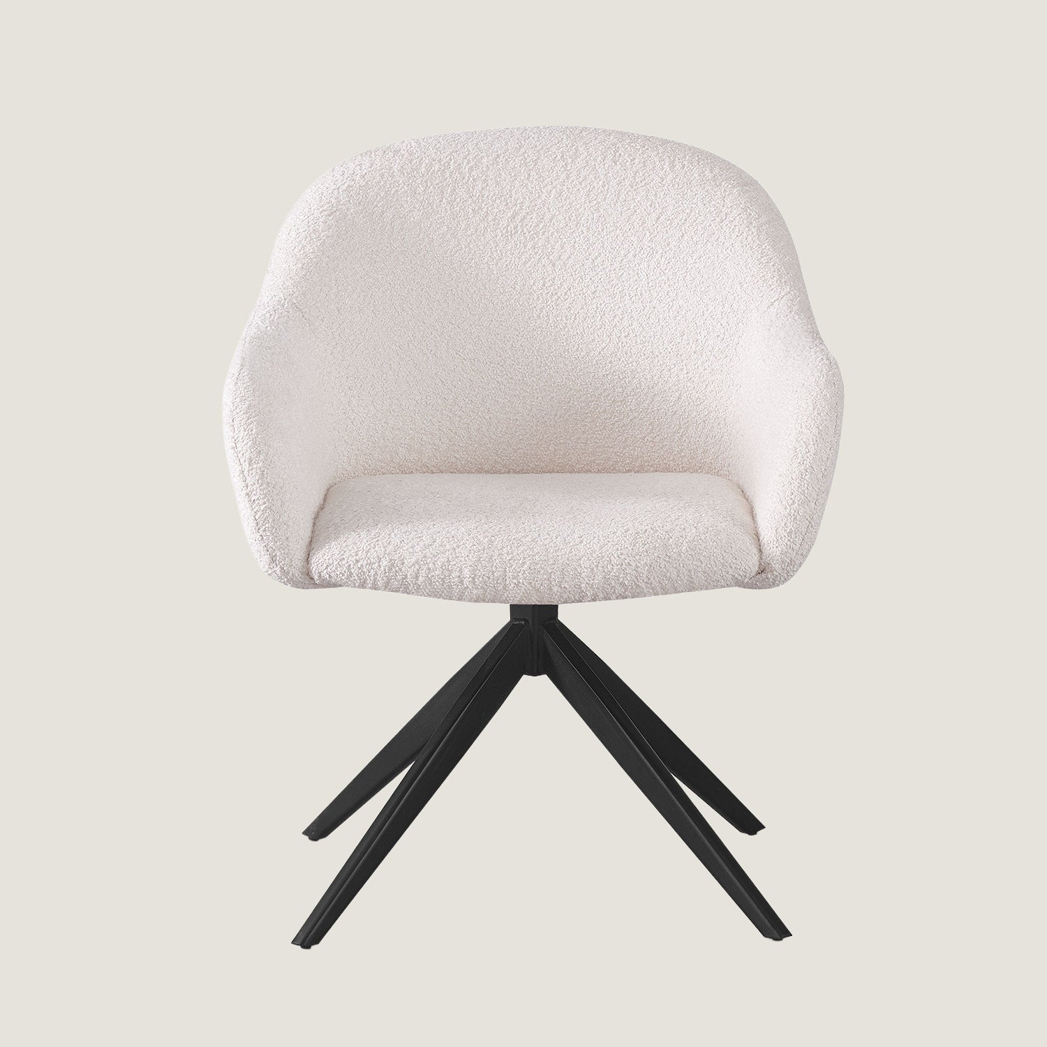Esszimmerstuhl LENA – Bouclé-Stuhl mit Armlehne & Metallgestell | B&D home