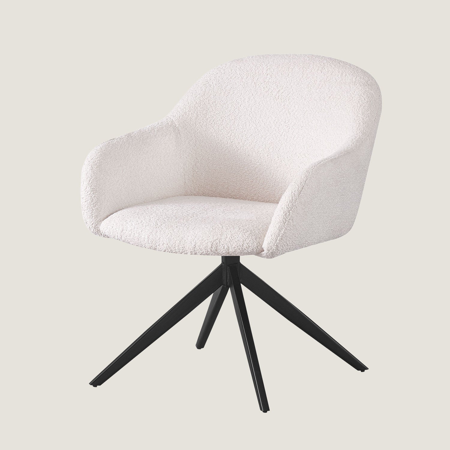 Esszimmerstuhl LENA – Bouclé-Stuhl mit Armlehne & Metallgestell | B&D home