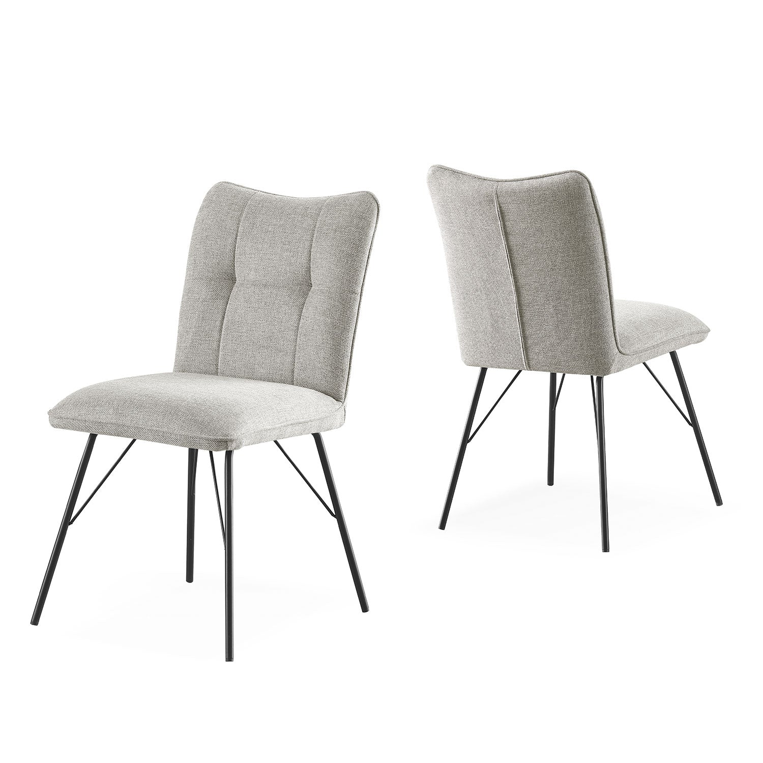 B - Ware Esszimmerstuhl NELE, 2er Set, Grau - B&D homeEsszimmerstuhl