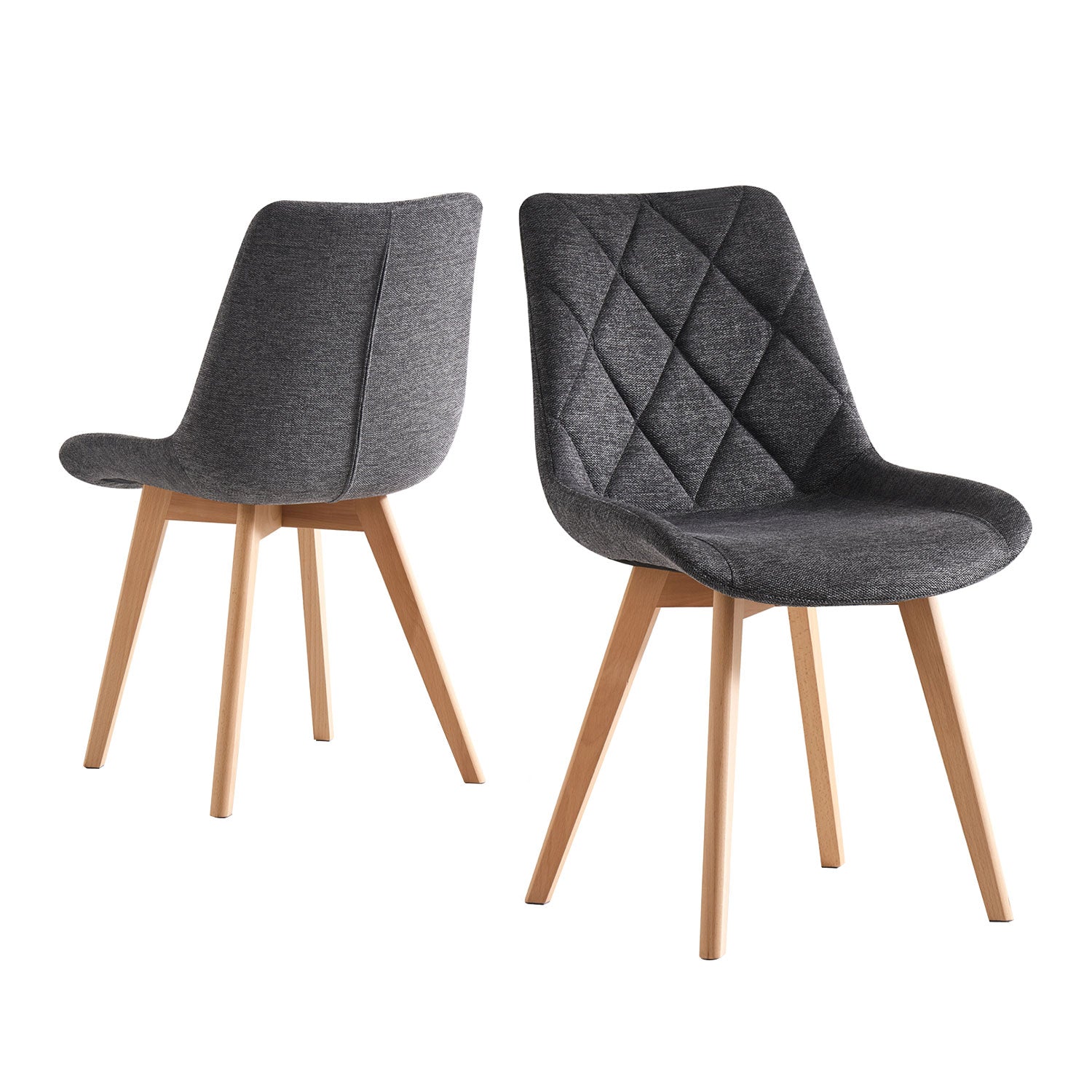 B - Ware Esszimmerstuhl TANIA, 2er Set, Anthrazit - B&D homeEsszimmerstuhl