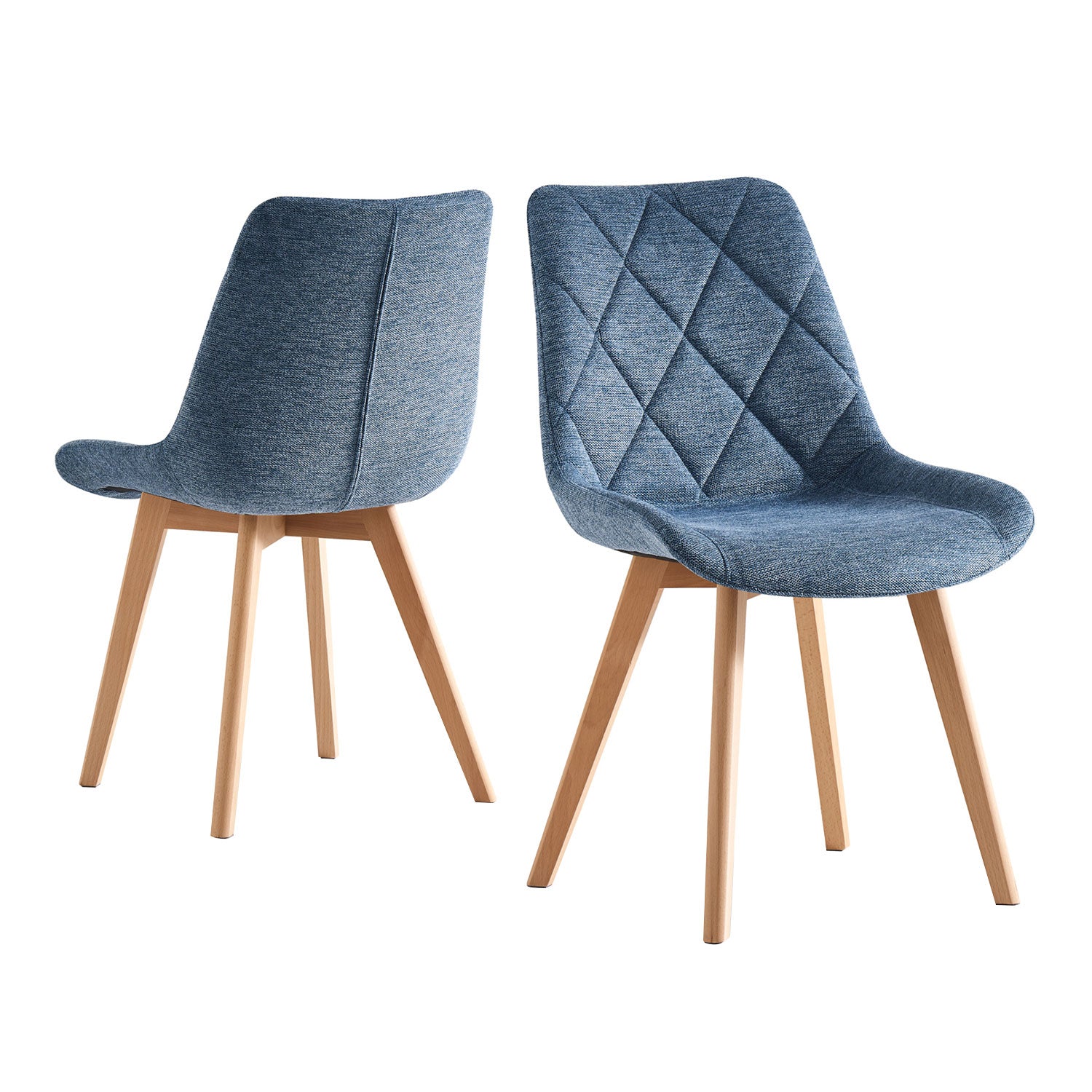 B - Ware Esszimmerstuhl TANIA, 2er Set, Blau - B&D homeEsszimmerstuhl