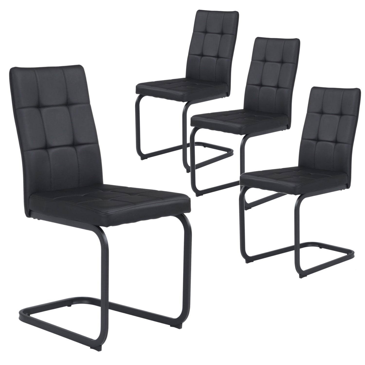 C-Ware Freischwinger OLE, 4er Set, Schwarz  (ungeprüfte Retoure) | praktisch & modern | B&D home