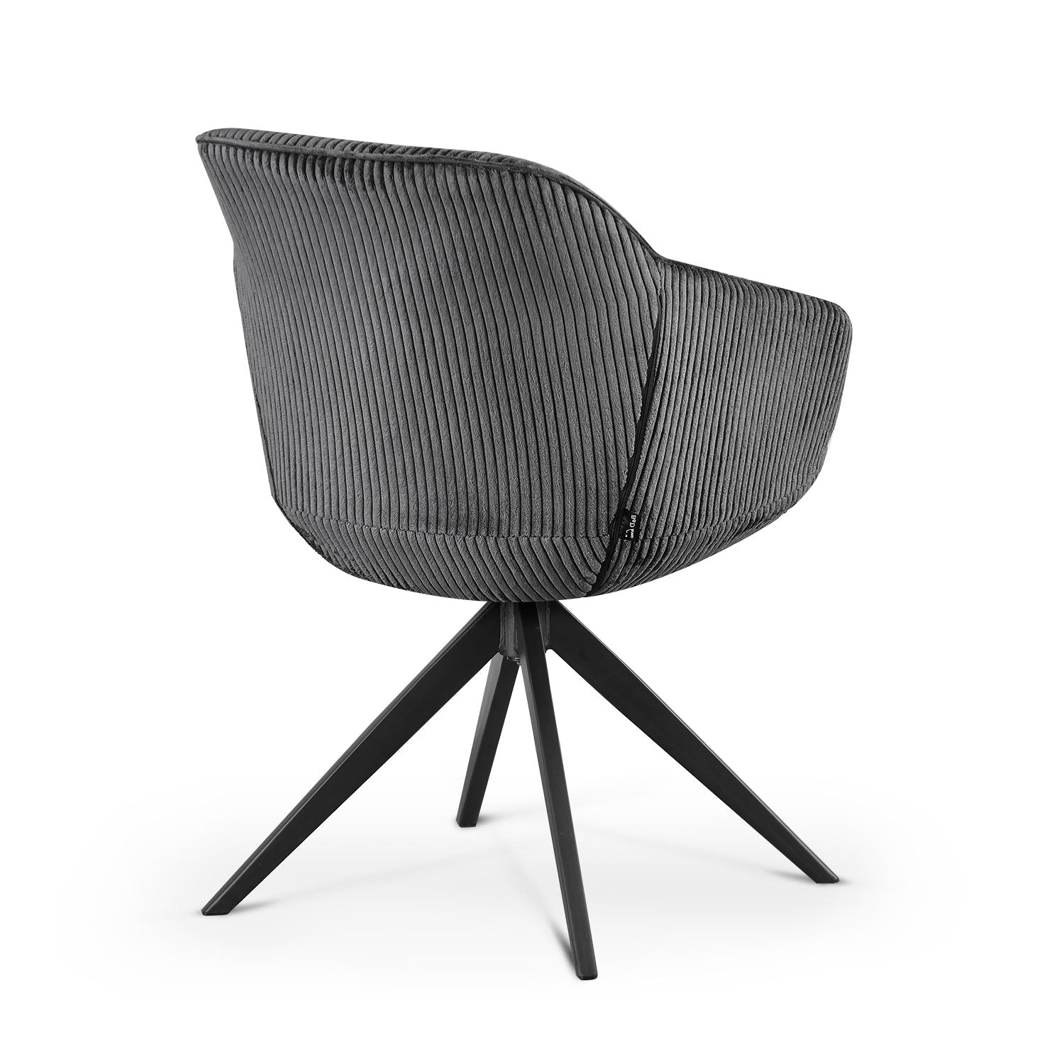 B-Ware Drehstuhl ARVIT, Dunkelgrau, Cord | mit 360°-Drehfunktion | B&D home