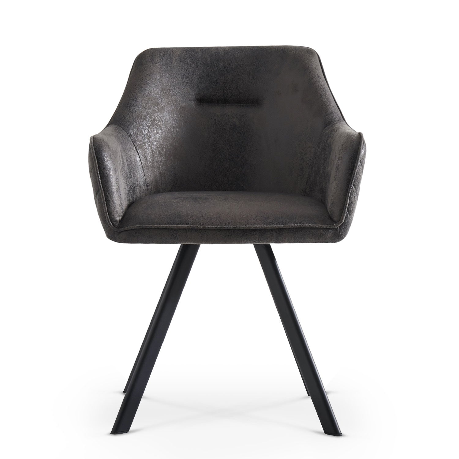 B-Ware Esszimmerstühle 2er Set CYRUS, Anthrazit | komfortabel & stilvoll | B&D home
