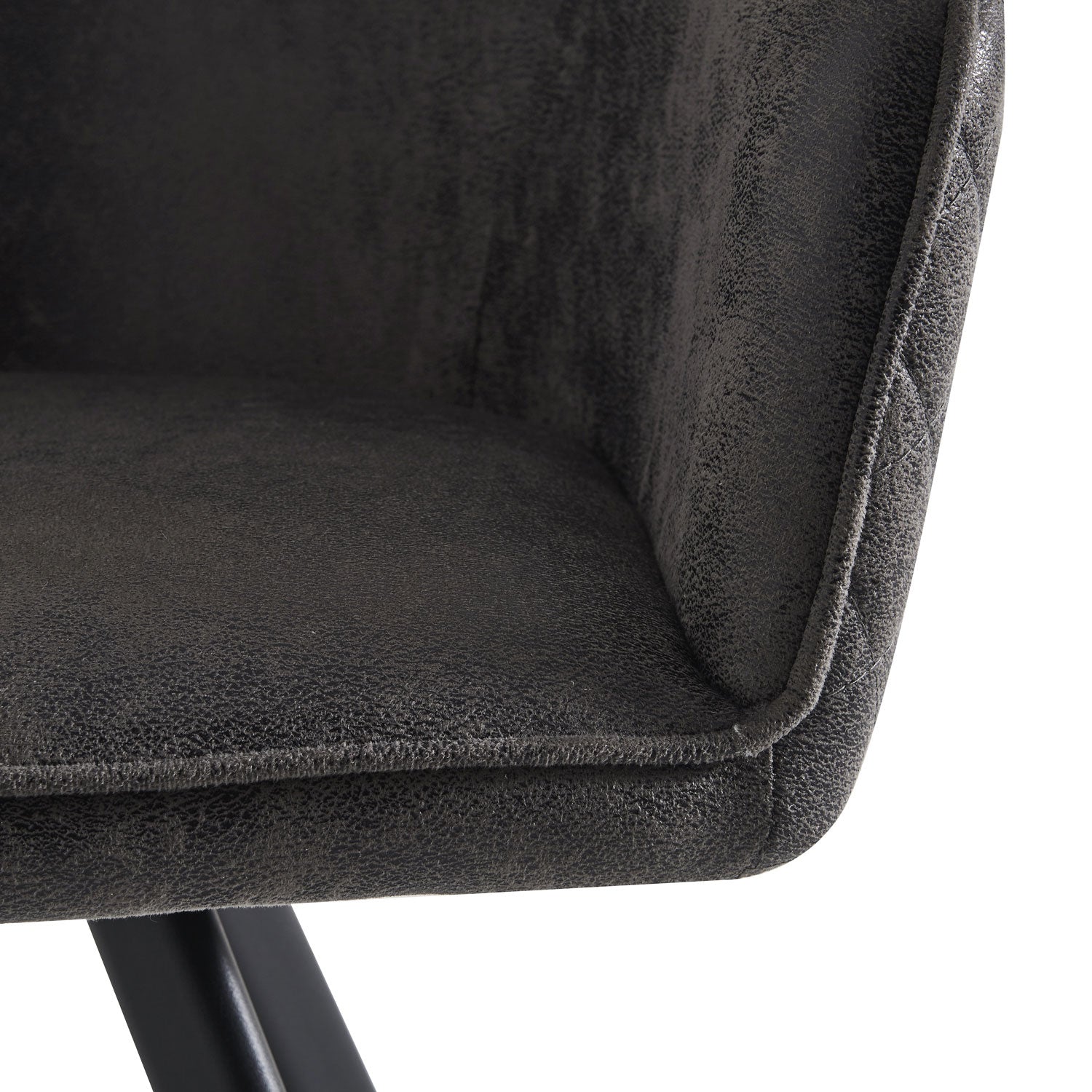 B-Ware Esszimmerstühle 2er Set CYRUS, Anthrazit | komfortabel & stilvoll | B&D home